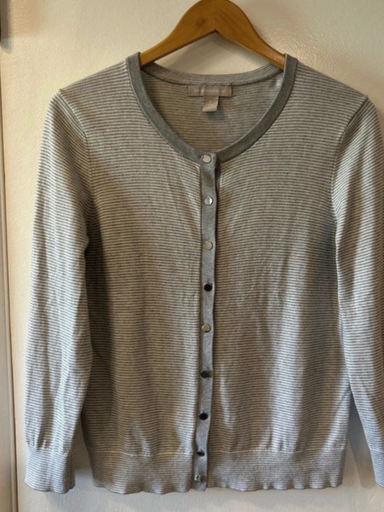Banana Republic Sweaters - Vintage Banana Republic Silk Blend Striped Cardigan, Sz-L